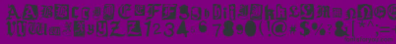 Gothic Punk Font – Black Fonts on Purple Background