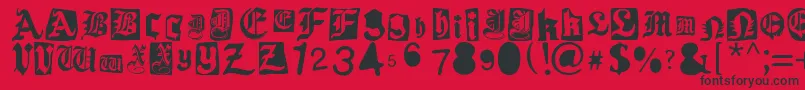 Gothic Punk Font – Black Fonts on Red Background