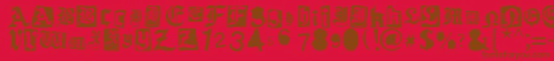 Lisätietoja Gothic Punk-fontista Gothic Punk-fontti – ruskeat fontit punaisella taustalla
