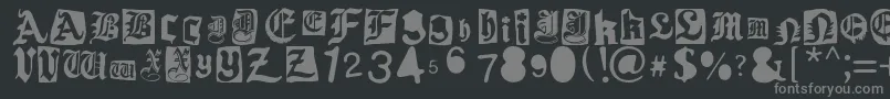 Gothic Punk Font – Gray Fonts on Black Background