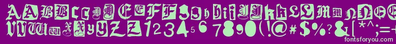 More about Gothic Punk Font Gothic Punk Font – Green Fonts on Purple Background
