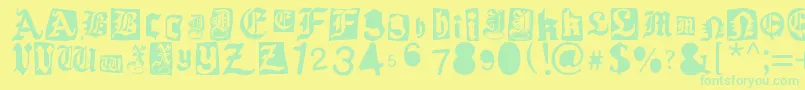 More about Gothic Punk Font Gothic Punk Font – Green Fonts on Yellow Background