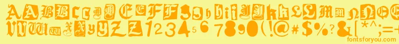 Подробнее о шрифте Gothic Punk Шрифт Gothic Punk – оранжевые шрифты на жёлтом фоне