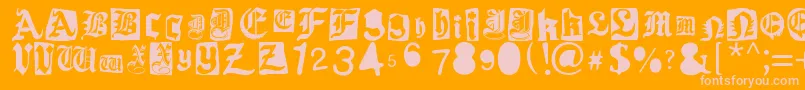 More about Gothic Punk Font Gothic Punk Font – Pink Fonts on Orange Background