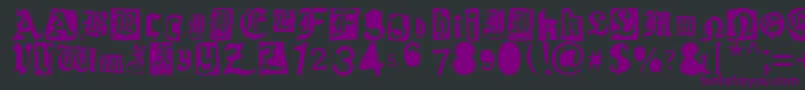 Fonte Gothic Punk – fontes roxas em um fundo preto