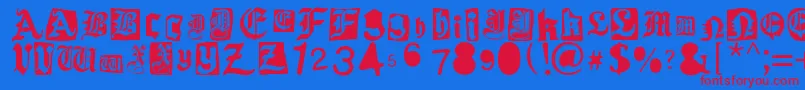 Gothic Punk Font – Red Fonts on Blue Background