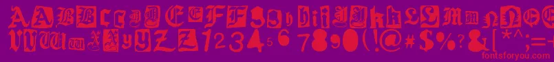 Gothic Punk Font – Red Fonts on Purple Background