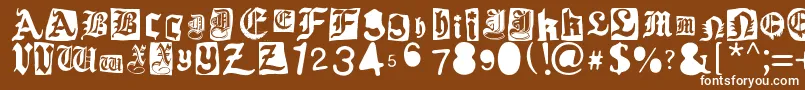 フォントGothic Punk – 茶色の背景に白い文字