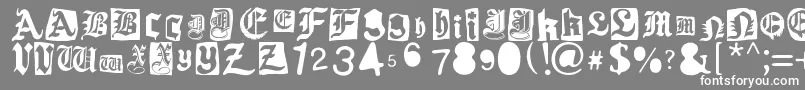 Gothic Punk Font – White Fonts on Gray Background