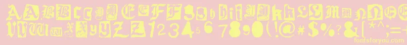 Gothic Punkフォントについての詳細 フォントGothic Punk – 黄色のフォント、ピンクの背景