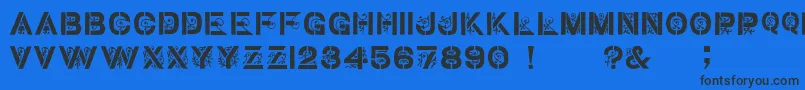 Gothic Stencil   Dker Font – Black Fonts on Blue Background