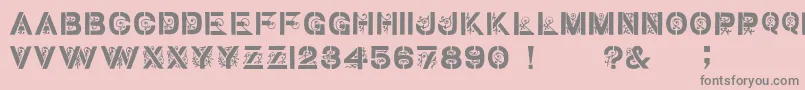 Gothic Stencil   Dker Font – Gray Fonts on Pink Background
