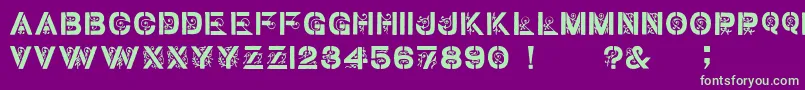 Gothic Stencil   Dker Font – Green Fonts on Purple Background