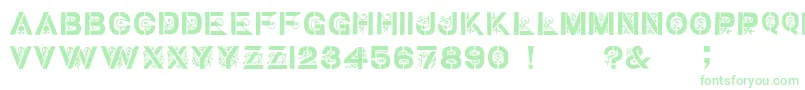 Gothic Stencil   Dker Font – Green Fonts on White Background