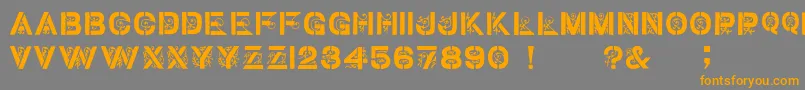 Gothic Stencil   Dker Font – Orange Fonts on Gray Background