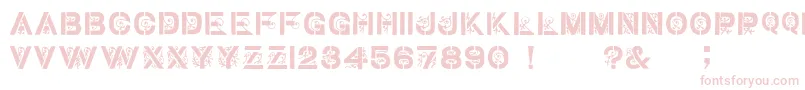 Fonte Gothic Stencil   Dker – fontes rosa em um fundo branco
