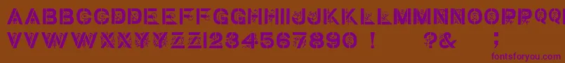 Gothic Stencil   Dker Font – Purple Fonts on Brown Background