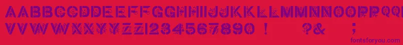Fonte Gothic Stencil   Dker – fontes roxas em um fundo vermelho