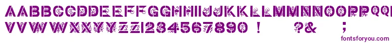 Gothic Stencil   Dker Font – Purple Fonts on White Background