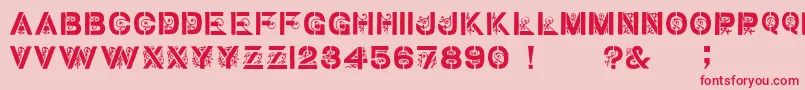 Gothic Stencil   Dker Font – Red Fonts on Pink Background