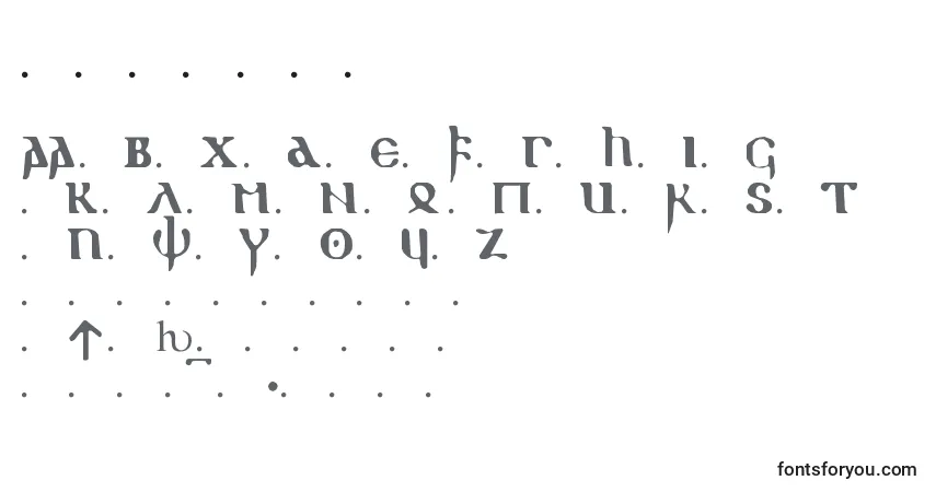 A fonte GOTHIC1 (128277) – alfabeto, números, caracteres especiais