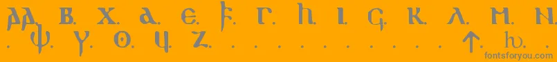 GOTHIC1 Font – Gray Fonts on Orange Background