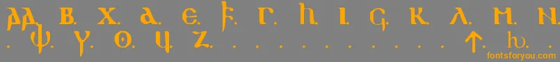 GOTHIC1 Font – Orange Fonts on Gray Background