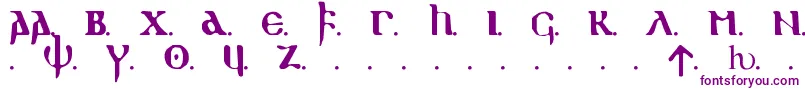 GOTHIC1 Font – Purple Fonts on White Background