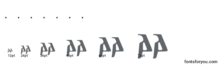 Размеры шрифта GOTHIC1 (128277)