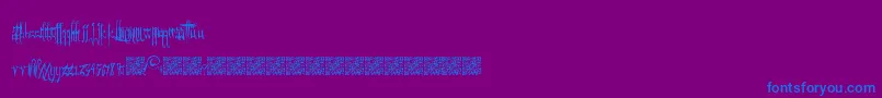 GothicFriends-fontti – siniset fontit violetilla taustalla