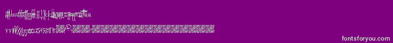 フォントGothicFriends – 紫の背景に緑のフォント