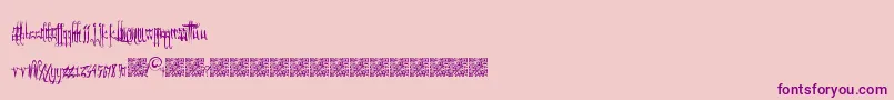 GothicFriends-fontti – violetit fontit vaaleanpunaisella taustalla
