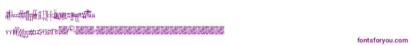 フォントGothicFriends – 白い背景に紫のフォント