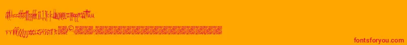 フォントGothicFriends – オレンジの背景に赤い文字