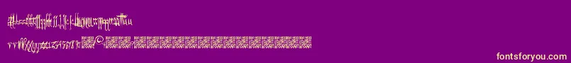 GothicFriends-fontti – keltaiset fontit violetilla taustalla