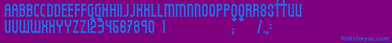 gothicum Font – Blue Fonts on Purple Background