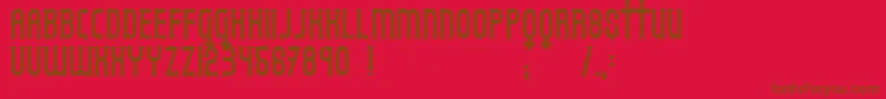 gothicum Font – Brown Fonts on Red Background