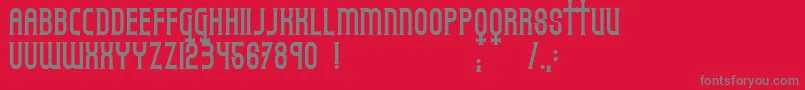 gothicum Font – Gray Fonts on Red Background