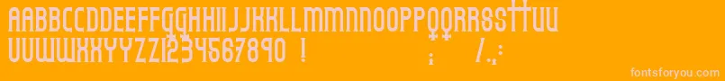 gothicum Font – Pink Fonts on Orange Background