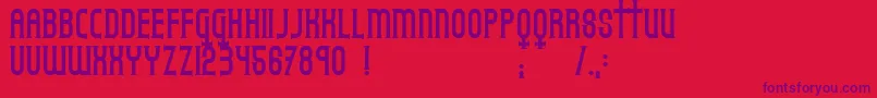 gothicum Font – Purple Fonts on Red Background