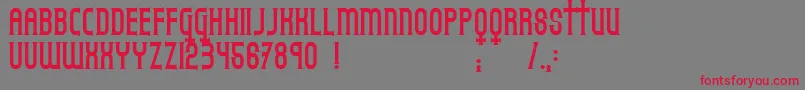 gothicum Font – Red Fonts on Gray Background