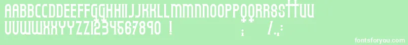 gothicum Font – White Fonts on Green Background