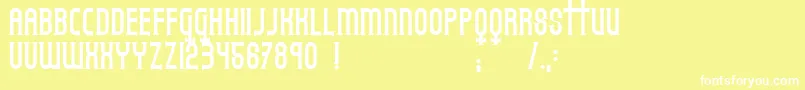 gothicum Font – White Fonts on Yellow Background
