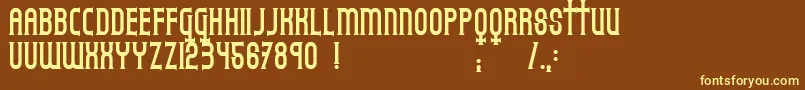 More about gothicum Font gothicum Font – Yellow Fonts on Brown Background