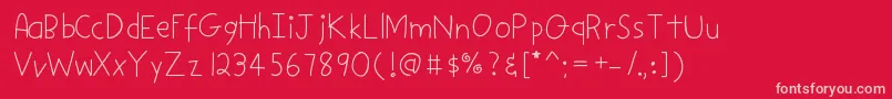 Dpstick Font – Pink Fonts on Red Background