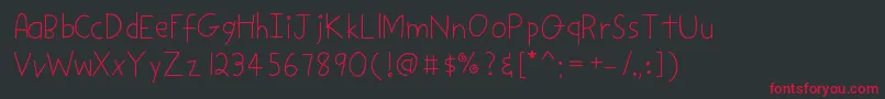 Dpstick Font – Red Fonts on Black Background