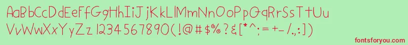 Dpstick Font – Red Fonts on Green Background