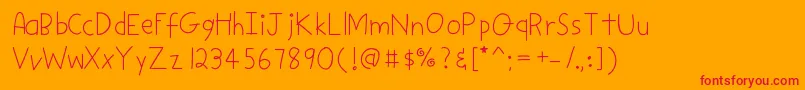 Dpstick Font – Red Fonts on Orange Background