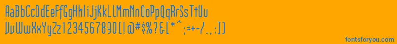 フォントGothikka – オレンジの背景に青い文字