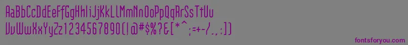 フォントGothikka – 紫色のフォント、灰色の背景